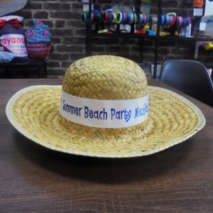 Ψάθινα καπέλα με εκτύπωση για πάρτι