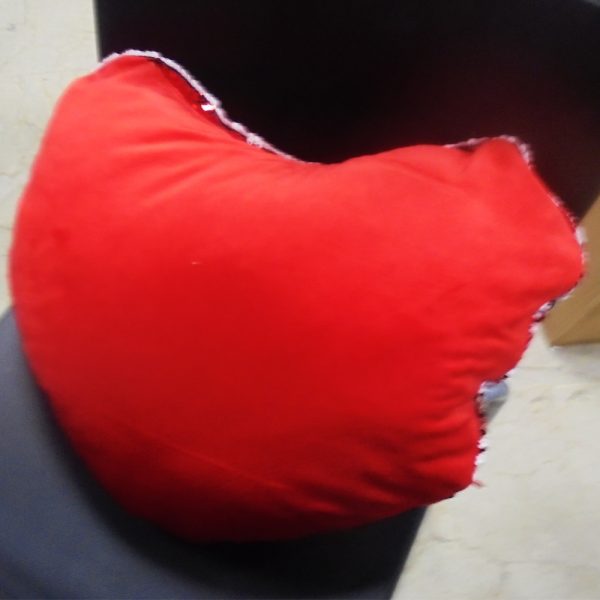 Μαξιλάρι καρδούλα με παγιέτες κόκκινο