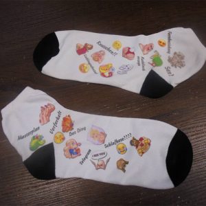 Κάλτσες με τύπωμα δίχρωμες