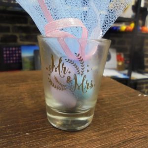 Ποτήρια για σφηνάκια μπομπονιέρες με εκτύπωση γυάλινα