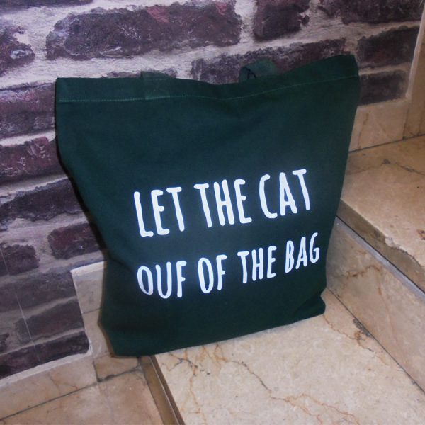 Πάνινη τσάντα πράσινη με εκτύπωση βαμβακερή