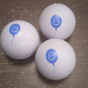 Stressballs λευκά με λογότυπο