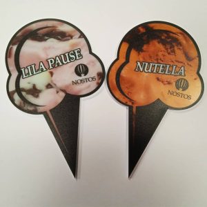 Custom made επιγραφές για παγωτό